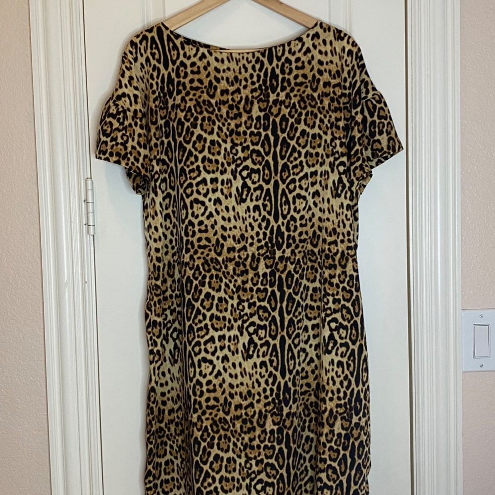 NWT Joe Fresh Leopard Print Shift Dress Size XL